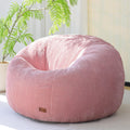 Sessel Runder Sitzsack Cord Bean Bag Chair mit Füllung für Erwachsene & Kinder Gemütlicher Lounge, Relaxliege für Wohnzimmer, Schlafzimmer(XXXL-Rosa)