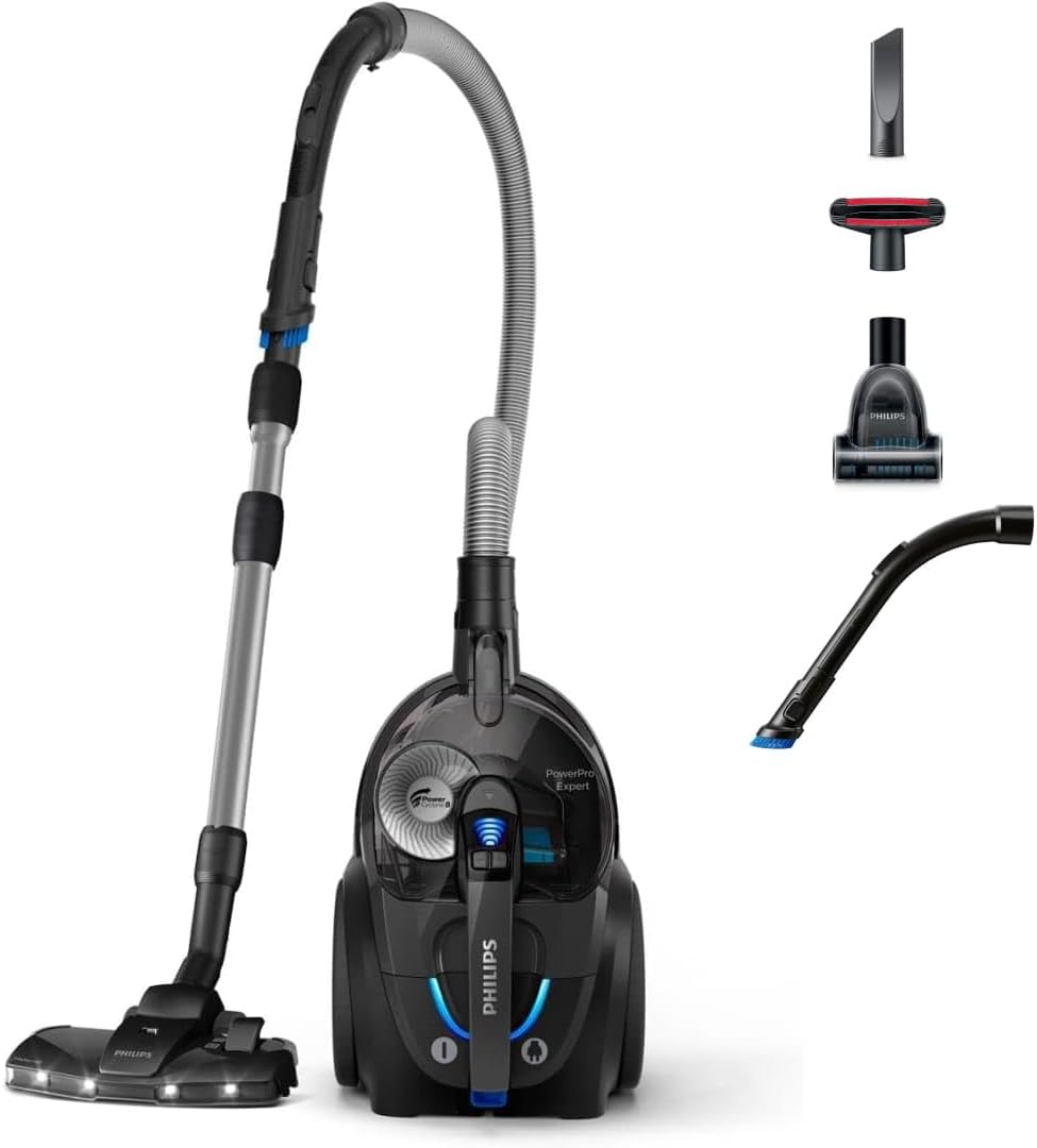PHILIPS Staubsauger,   Beutelloser Staubsauger 7000 Serie LED, Schwarz, 900