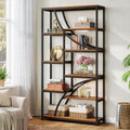Standregal 180 9 Bücherregal cm Regal mit Ebenen Großer Geometrischer Bücherschrank mit Offenen Fächern Frei Stehendes Holz- & Metall, für Wohnzimmer