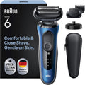 Braun 6 Series Elektrorasierer mit EasyClick Barttrimmer Aufsatz SensoFlex Rasierer Herren Elektrisch Ladestation, Wet & Dry, Geschenk Mann