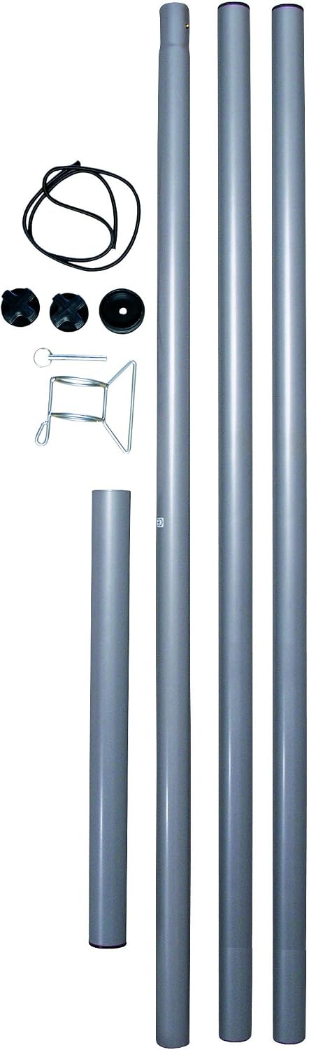 SportFit Sonnensegel, Stahlmast-Set 2, 5m hoch, 5tlg. Mast Segel