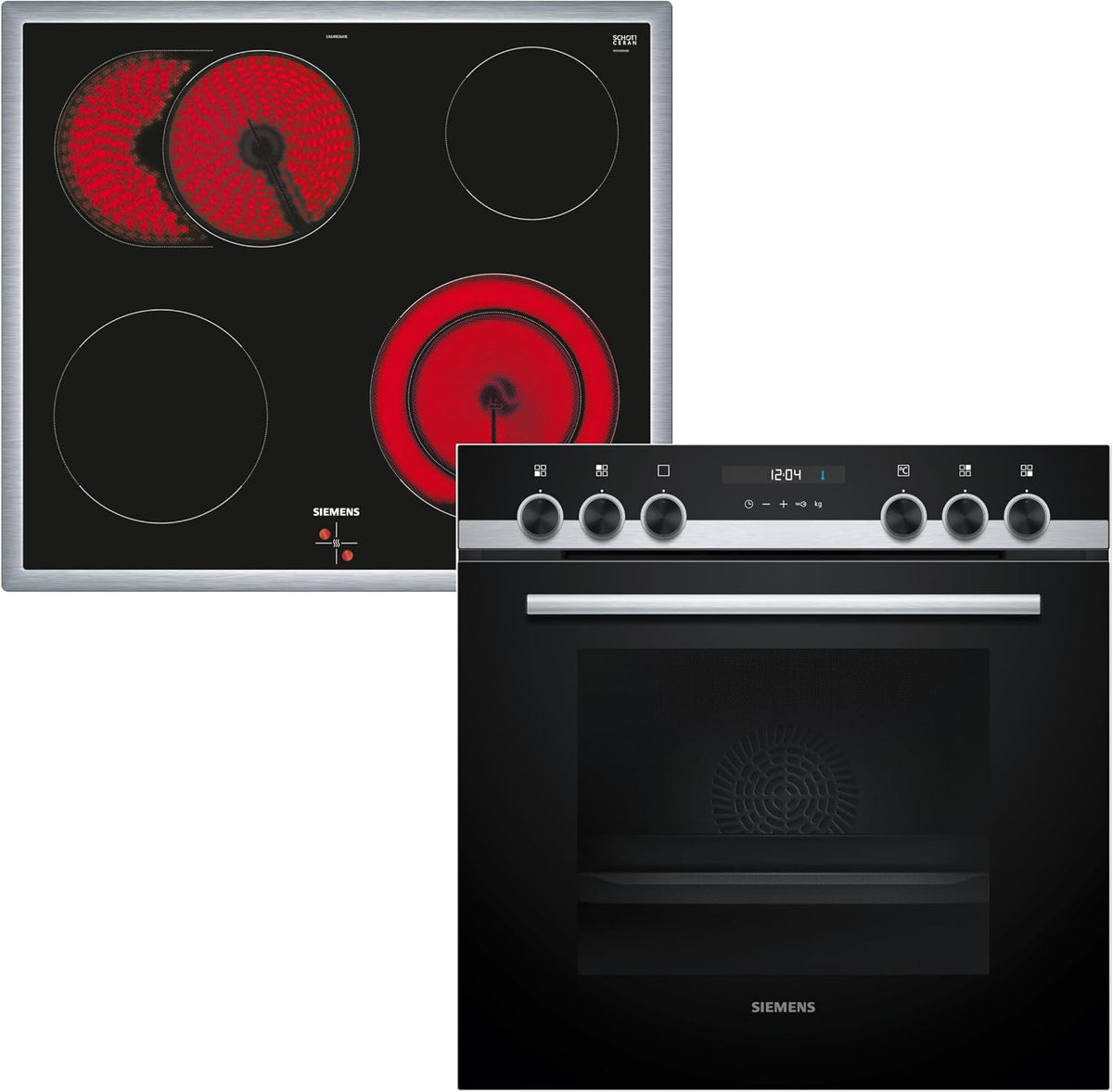 Siemens Herdsets, iQ500 Einbauherd Set mit Elektrokochfeld 60 x 60 cm EQ521KB11
