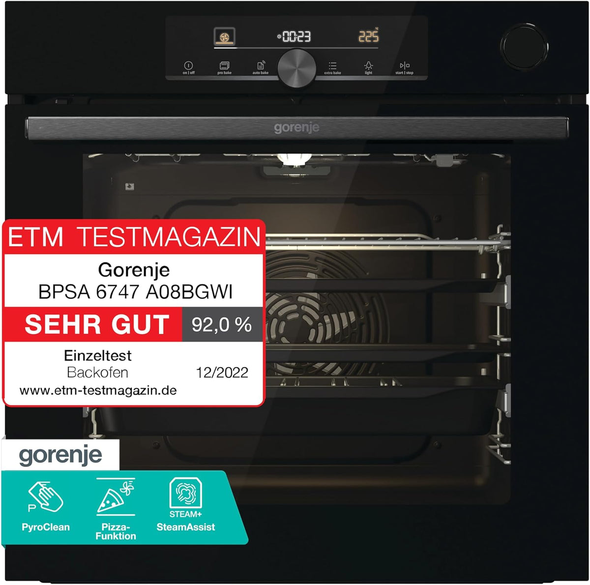 Gorenje BPSA 6747 A08BG OptiBake Advanced Einbau- Backofen