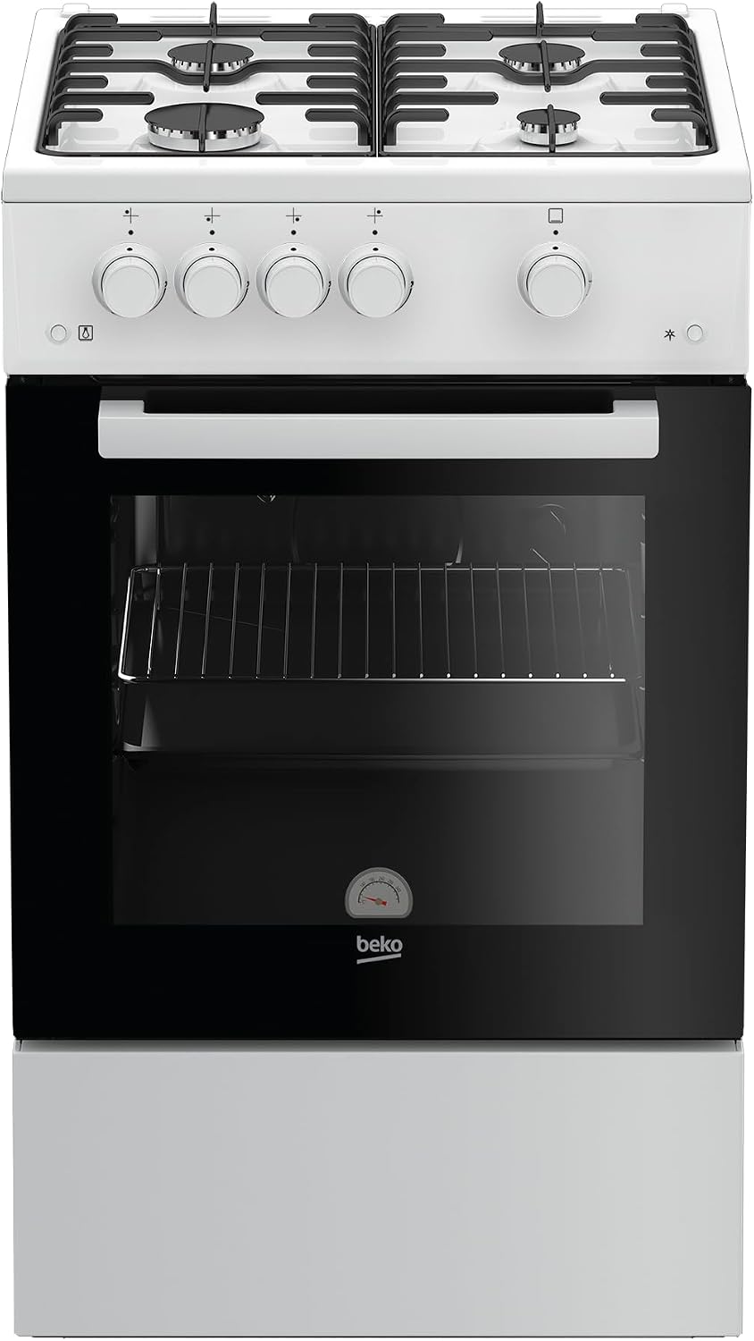Beko FSG52010FW Stand Herd, Gaskochfeld, 50 cm