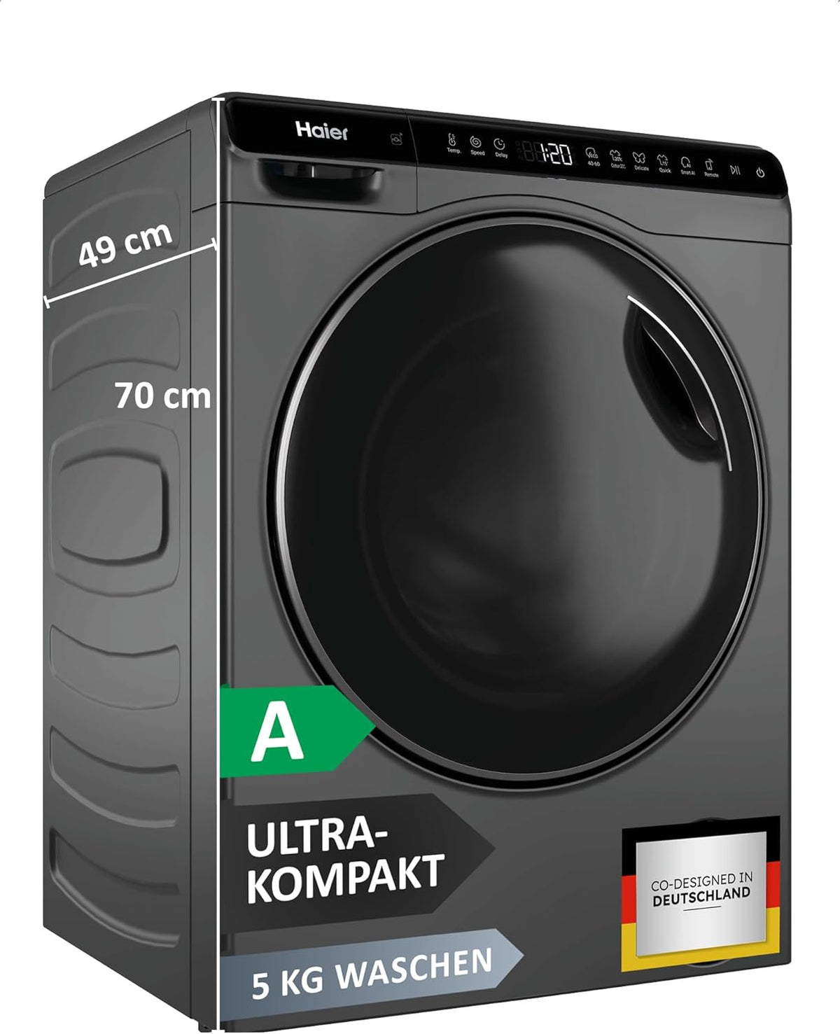 Haier Waschmaschine,   Mini-Waschmaschine 5kg