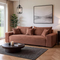 Sofa Cordo Schlaf, 265×150 cm mit Bettkasten, Cord Sofa TILIA Breitcord, SoftTouch Komfort, 3-Sitzer Couch, abnehmbare Kissen
