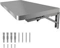 Klapptische, Wandtisch aus Edelstahl, verdickter Wandschreibtisch, Küchenregal, Wäscherei, klappbares Design, 0, 8 mm gebürsteter Edelstahl