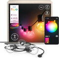 Philips Hue Wegeleuchten, Festavia Globe Außen-Lichterkette Verlängerung, 7 m, 10 Lampen, dimmbar, Steuerung mit App, kompatibel mit Alexa