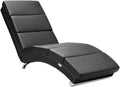 Relaxsessel XXL 186x89x55cm 180kg ® Relaxliege London Ergonomisch Kunstleder Gepolstert Belastbarkeit Wohnzimmer Büro Innen Chaiselongue, Schwarz