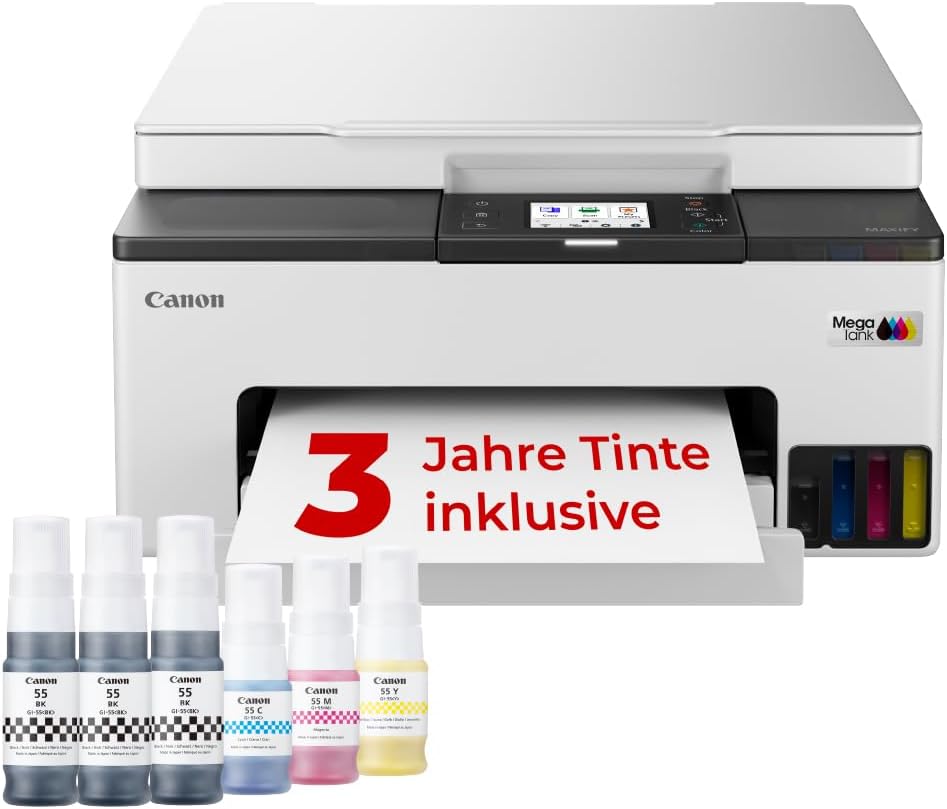 Canon Nachfüllbarer Tintenstrahldrucker, MAXIFY GX1050 Tintenstrahldrucker mit Tank, günstigen Druckkosten