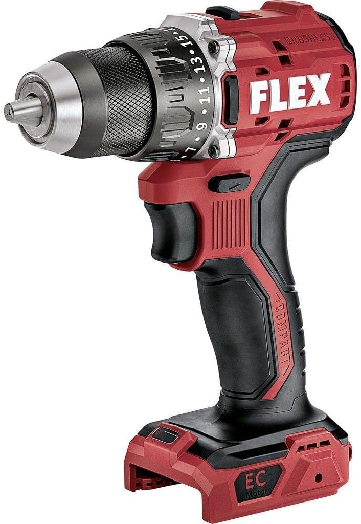 FLEX Akku-Bohrschrauber, 18 V, bürstenloser Motor, 2-Gänge, ergonomischer Griff, LED-Licht) 530531