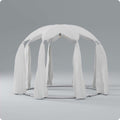 astreea Igloo Baldachin M Canopy Garten Pavillon wasserabweisend aus Aluminium mit Beleuchtung Pavillon rund Gartenlaube Pergola Sonnenschirm