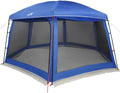 vidaXL Wurfzelte, Poolzelt mit abnehmbarem Überzelt Netzwänden Azurblau 618x532cm