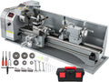 SHENGJINSH Metalldrehmaschine, 220×750mm Drehmaschine, Tisch Metaldrehmaschine, stufenlose Drehzahlregelung von 50 bis 2250 RPM, Gewindeschneidetisch