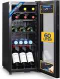 Getränkekühlschrank, 60L, Glastür, Touch, LED, abschließbar, Sommertal