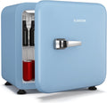 Mini-Kühlschrank, Leise 40 dB, Kompakter Kühlschrank Klein mit Verstellbaren Füßen und Wendetür, Mechanischer Thermostat, Weiß