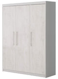 Kleiderschrank, 'Maren 2', 3 Türen, Drehtürenschrank, Babymöbel, Kindermöbel, Lichtgrau und Weiß, roba