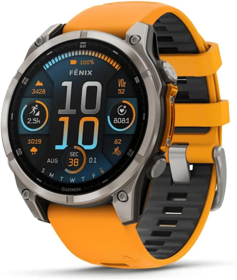 Garmin Aktivitätstracker, Amoled Smartwatch Fenix 8-47 mm
