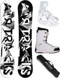 Airtracks Freestyleboards, Damen Snowboard-Set BWF Lady Camber + Bindung Master W Fastec + Boots + Sb Bag 140 145 150 155 cm