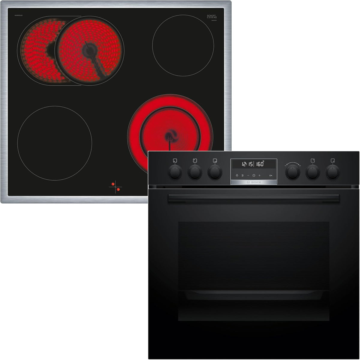 Bosch HND671LS62 HEG578BB3 60 60 3D NKN645GA2E Einbauherd-Set Bestehend aus Herd x cm Made in Germany Air Fry Heißluft Hydrolyse und Pyrolyse