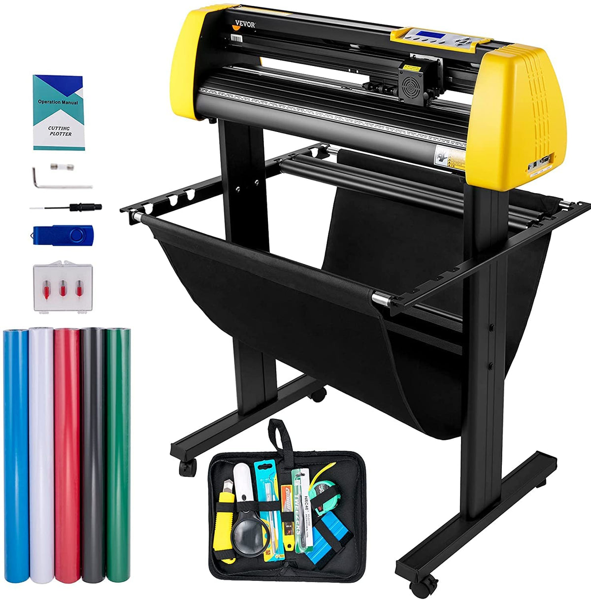 VEVOR 870 Vinyl-Schneidemaschine mm Max Papierzufuhr Schneideplotter automatische Kamera