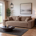 Sofa Cordo Schlaf, 265×150 cm mit Bettkasten, Cord Sofa TILIA Breitcord, SoftTouch Komfort, 3-Sitzer Couch, abnehmbare Kissen