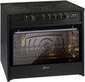 Gurari Backofen, Elektrostandherd GCH E 912 BL, 90 cm, Schwarz, Glaskeramik, 121 L, 8 Funktionen, Heißluft, Grill, 5 Hi-Light Zonen, Teleskopauszug