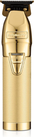 BaBylissPRO Haarscherer, GOLDFX+ Metall-Lithium-Trimmer mit verbessertem Akku, 7200 U/min, 4 Stunden Laufzeit, DLC/Titan-Klinge, Ganzmetallgehäuse