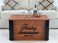 Beistelltisch Truhe Whisky Couchtisch mit Stauraum Truhentisch mit Deckel Vintage Möbel Shabby Chic aus Massivholz Holzkiste