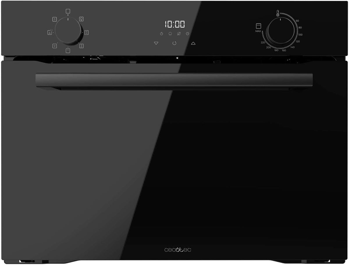 Cecotec Backofen, Einbau-Multifunktionsofen 53L Bolero Hexa M224500 Glass Black A. 2600W, 7 Funktionen einschließlich Grill, Auftauen, Steam Assist