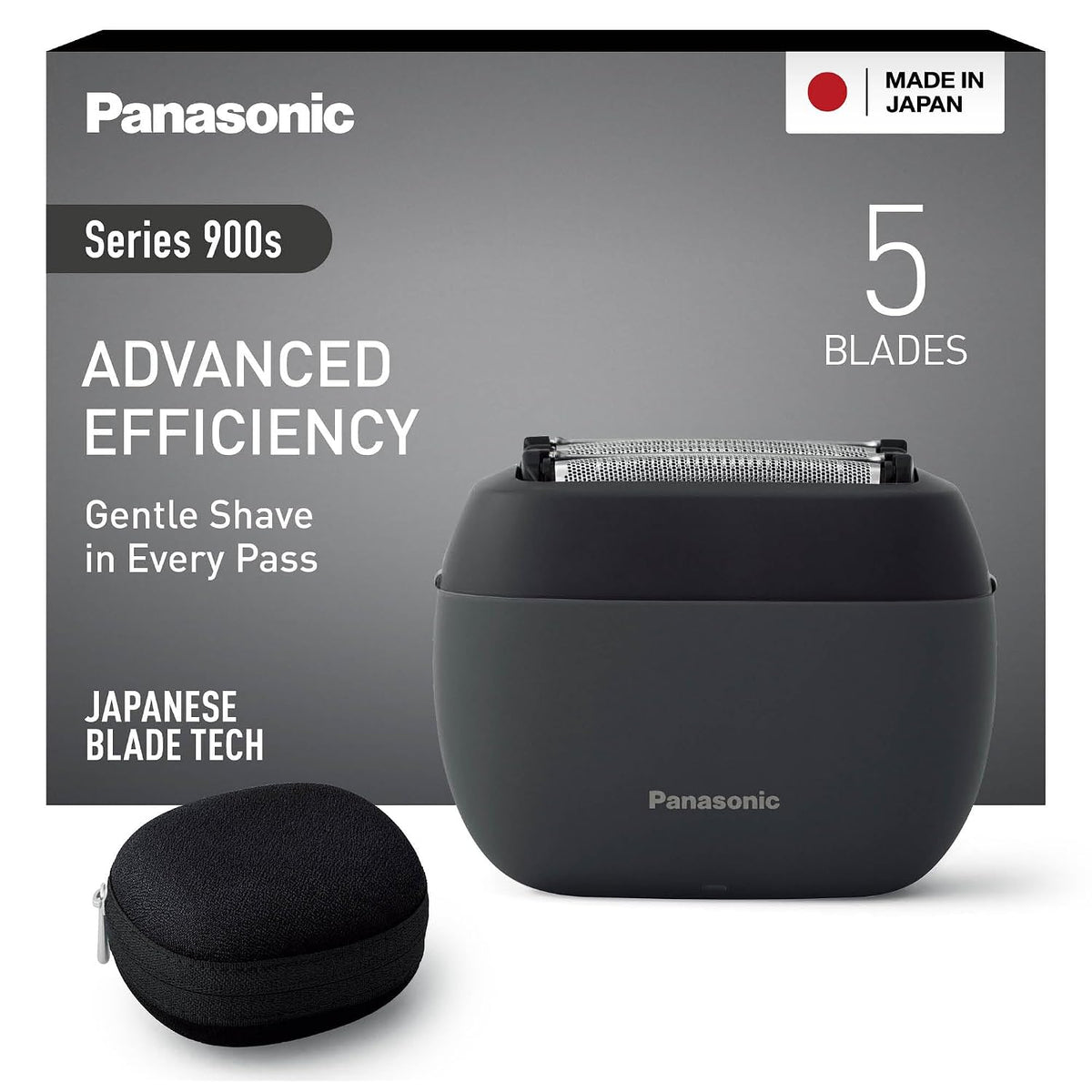 Panasonic Folienrasierer, ES-PV3B-K803 Series 900s Premium Kompakt-Rasierer, Nass- und Trockenrasierer mit 5 Klingen für Männer