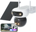 EZVIZ Überwachungskameras, 4MP+4MP WLAN Überwachungskamera Aussen Akku Solar, Pan&Tilt Dual-Objektiv, 10400mAh Batterie, Auto-Tracking, Farbnachtsicht