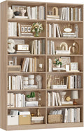 Bücherregal, 212 cm hoch Bücherschrank mit 14 Fächern Eiche, FirFurd