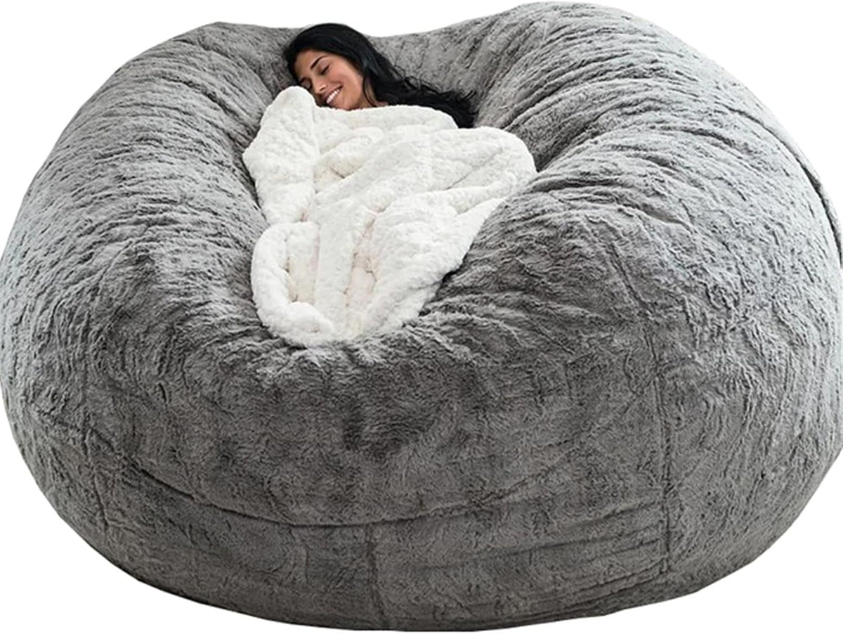 Sofa 1 5 1 8 2 1 Riesiger Sitzsack-Stuhl m m m Erwachsenen-Sitzsack-Stuhlbezug aus bequemem Fell für ein übergroßes flauschiges