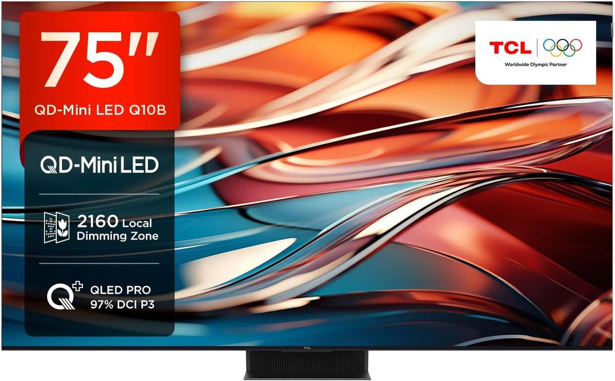 TCL 75Q10B 75 QLED PRO Zoll MiniLED Fernseher, 4K UHD, 4K HDR Premium 3500nits