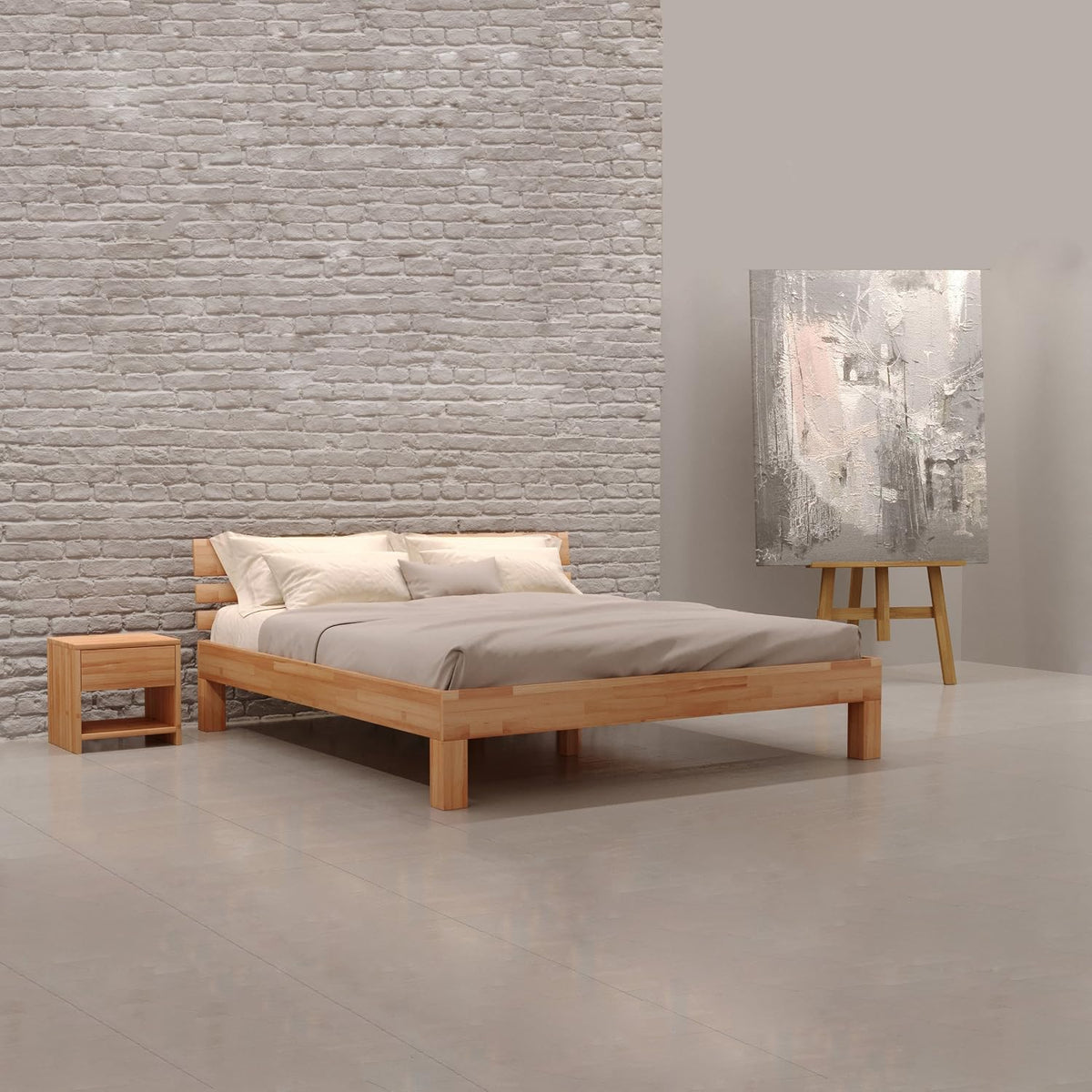 Bett Massivholz, Julia in Buche 140 × 200 cm, Krok Wood