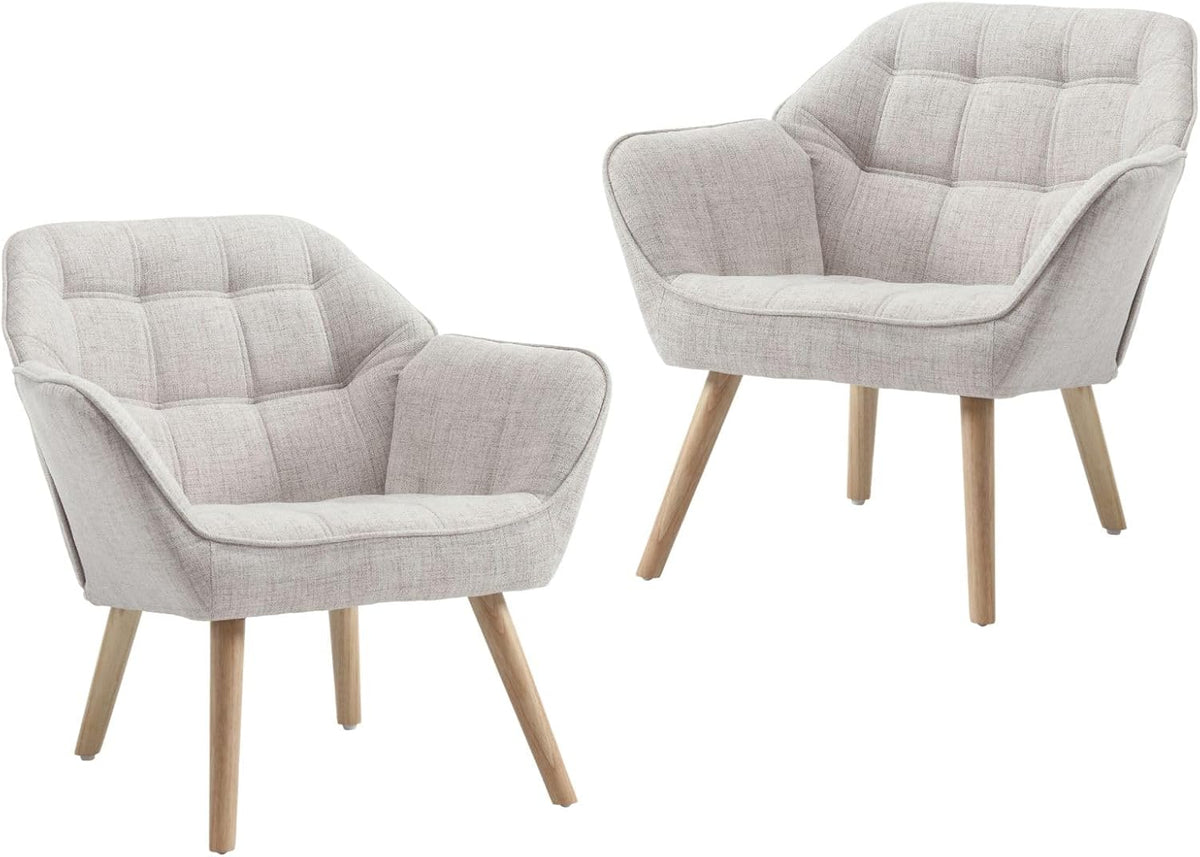 Sessel, Leinen, Beige, Ya-Home