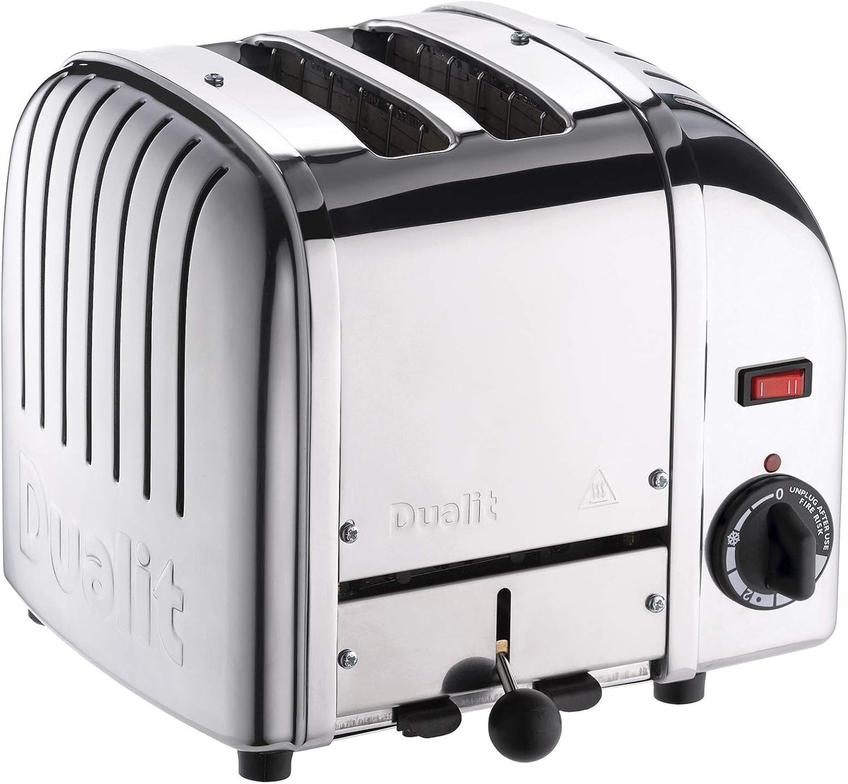 DUALIT Produkt, Klassischer Vario-Toaster mit 2 Scheiben, Edelstahl, handgefertigt in Großbritannien, austauschbare ProHeat Elemente