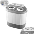 Steinborg ® Mini Waschmaschine, mit Schleuder, 2-Kammer Toploader, Waschleistung bis 3 kg, Schleuderkammer bis 1 kg, Reisen & kleine Haushalte