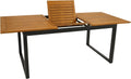 Esstisch, Ausziehtisch Gartentisch ausziehbar RIVELLO 150/200x90cm, Aluminium anthrazit + Akazienholz geölt, Outdoor, FSC-Zertifiziert, DEGAMO