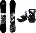 F2 Freerideboards, Set Snowboard Blackdeck Schwarz + Sonic Pro Bindung Größen wählbar