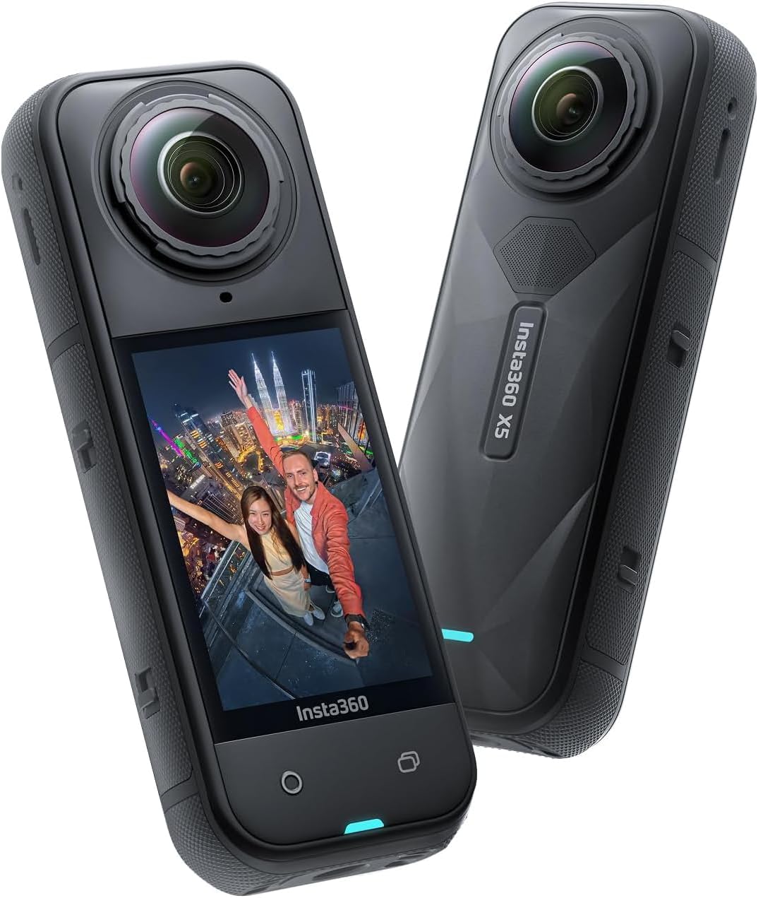 Insta360 X5 8K 360° - wasserdichte Action- Kamera, führend bei schwachem Licht, unsichtbarer Selfie-Stick-Effekt, Robustes und austauschbares Objektiv