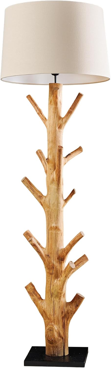 Riess Ambiente Standleuchten & Deckenfluter, - .de Design Stehleuchte TREE NATURE 175cm natur Massivholz handmade