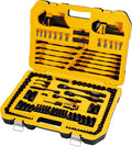 DEWALT Werkzeugset, Drive Socket Set for Mechanics, Black Chrome Polish, 184-Piece (DWMT45184)