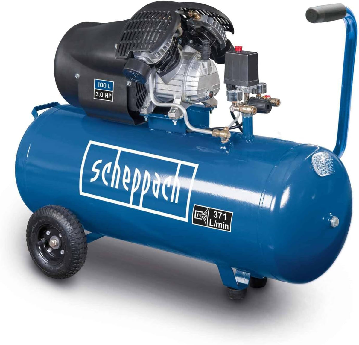 Scheppach Kompressor,   Druckluft Kompressor HC120DC ölgeschmiert 100 L Kessel & 10