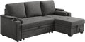 Sofa Schlaf, mit Stauraum, Becherhalter, modern, Gästezimmer, VASAGLE