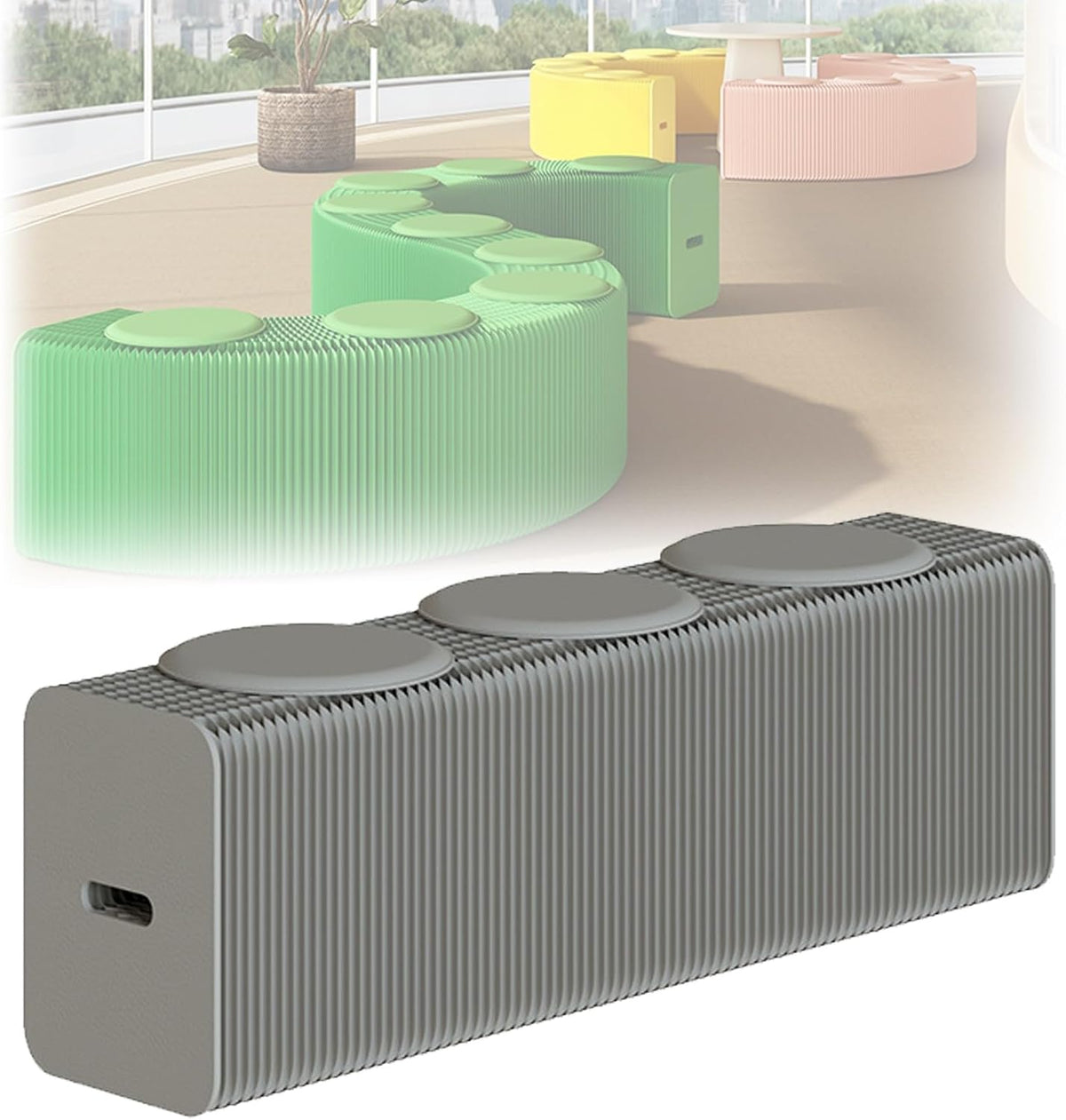 Couchtisch Akkordeon-Papier-Klappsofa-Sessel vielseitig einsetzbar mit Kissen für den Mehrzweckgebrauch als, Hocker und Bank, Generisch