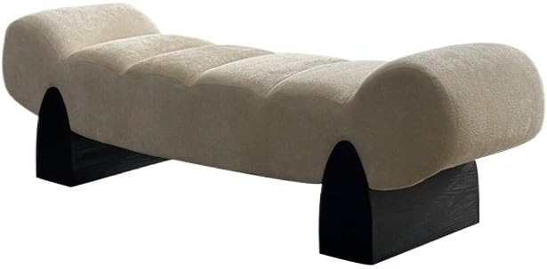 Bett Ottomane Bank aus Massivholz minimalistisch und kreativ Stoff Schuhhocker für Hausschrank Schlafzimmer Ende, Sofa, Eingangsbereich (A
