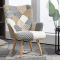 Sessel Patchwork, Schlafzimmer, Leseecke, Grau, Aunekiv