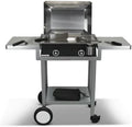 Planchaelec Elektrische Grillpfannen, Set Elektrische Grillplatte Classic 600, 2400 W, Trolley Monceau + Zubehör, Edelstahl, Finish Carbon